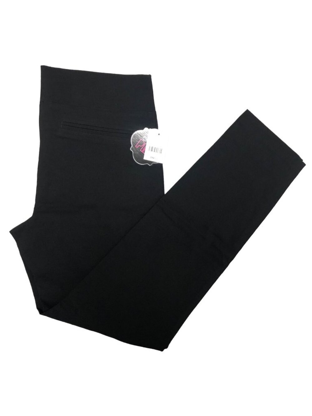 Electric Pink Pants Womens Size XL Black Trousers Tapered Leg NEW